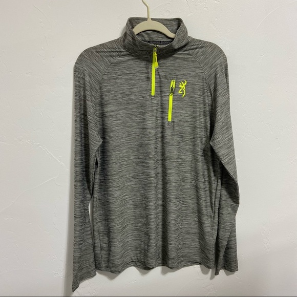 Browning 1/4 Quarter Zip Pullover Lightweight Men's Size Medium - Picture 2 of 7